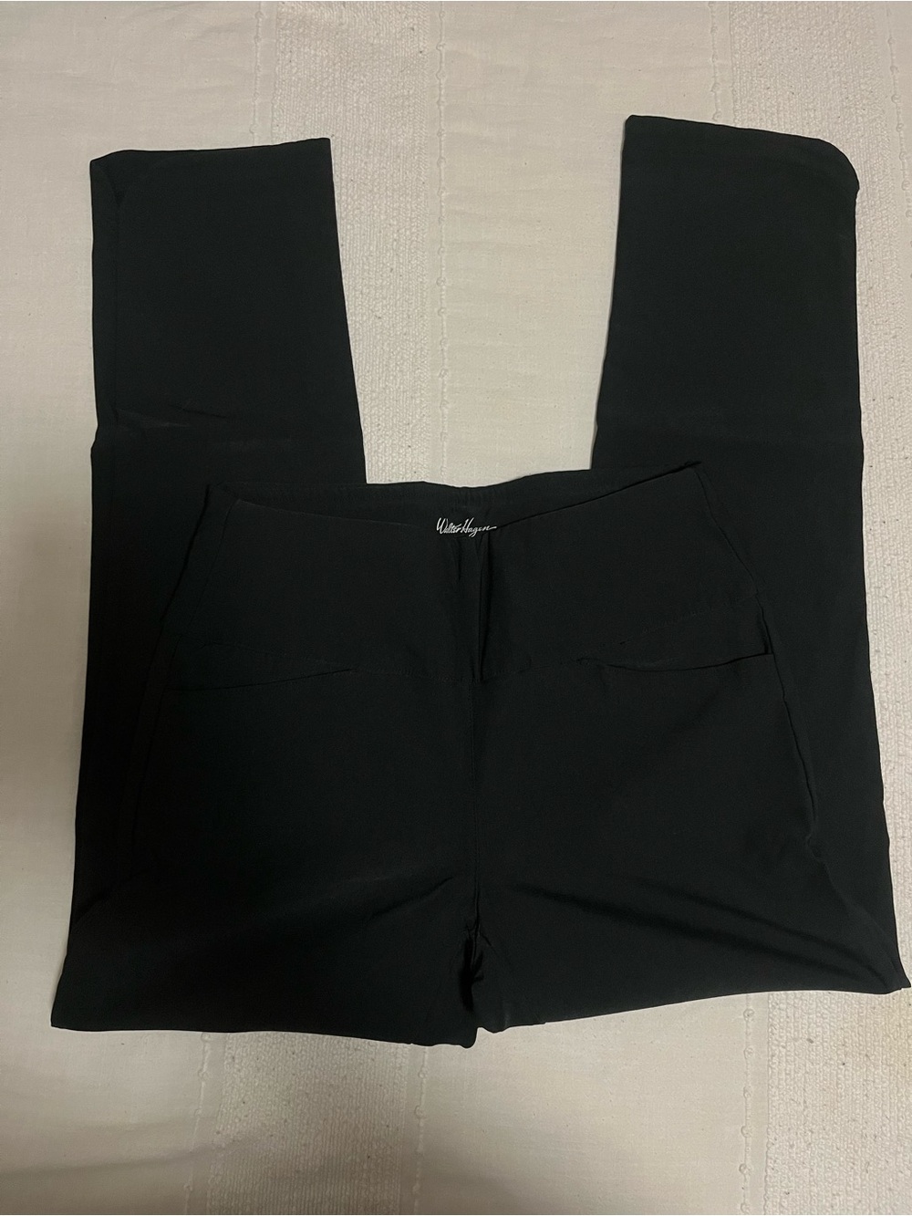 Walter Hagen Black Straight-Leg Golf Pants